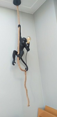 Светильник Обезьяна с Лампой Monkey Black Lamp Ceiling из Китая