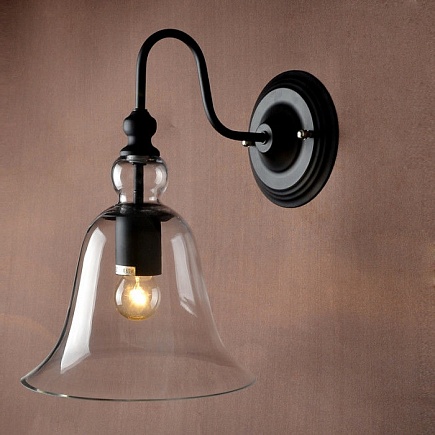Настенный светильник Bell Shaped Glass Shade Loft