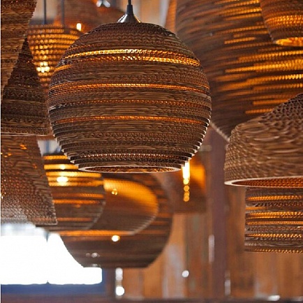 Серия подвесных светильников Wood paper
