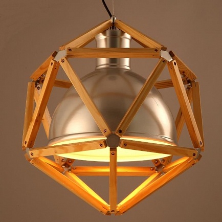 Подвесной светильник Loft Polygon Wood